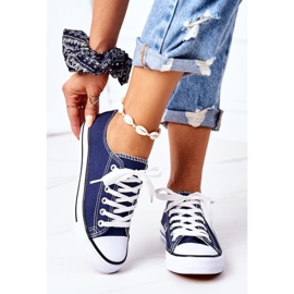 Tênis clássico feminino Omerta azul marinho 2