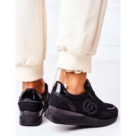 PE1 Calçados esportivos femininos tênis preto sob controle 1