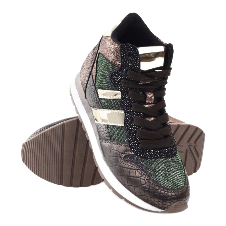 McArthur Sapatos de esportes de cobre metálicos femininos marrom 3