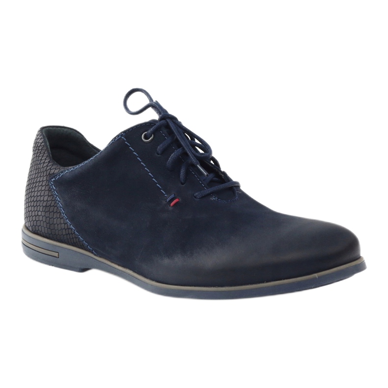 Sapatos casuais masculinos Riko 799 azul 1