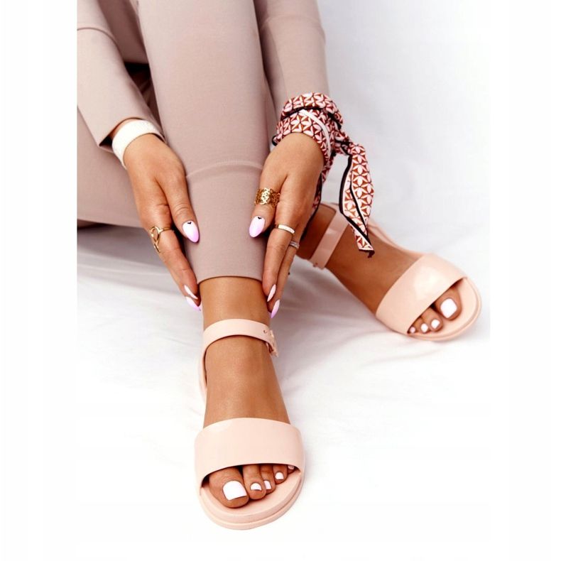 Sandálias de borracha ecológicas perfumadas ZAXY HH285123 Nude bege rosa 5