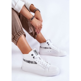Tênis feminino Big Star High White EE274356 branco 1
