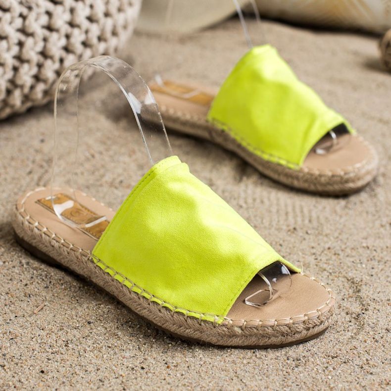 SHELOVET Chinelos de camurça clássicos amarelo 1