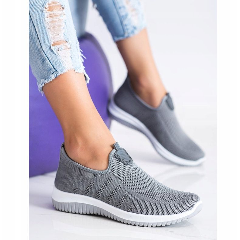 SHELOVET Calçados Esportivos Slip-on cinza 2