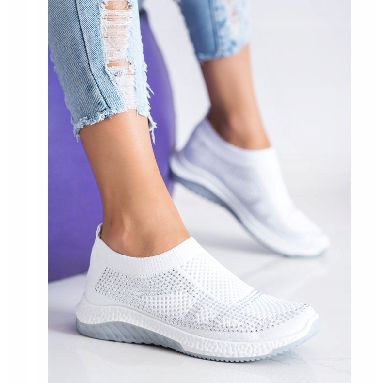 SHELOVET Tênis Slip-on branco 2