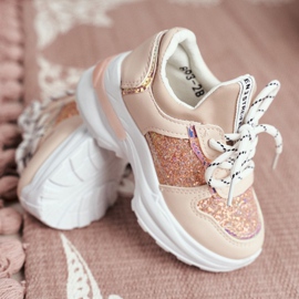 FRROCK Calçado desportivo infantil com purpurina rosa matylda 3