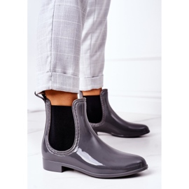Botas Jodhpur com guarda-chuva cinza brilhante 1