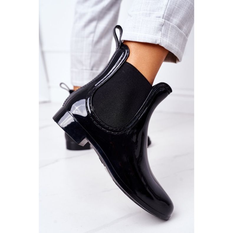 Botas Jodhpur Preto Brilhante Guarda-chuva 1