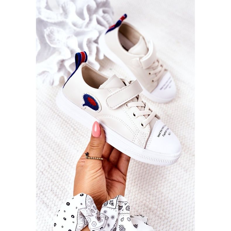 Apawwa Tênis infantil de velcro bege de desenho animado 1