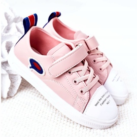 Apawwa Tênis infantil de velcro rosa de desenho animado 2