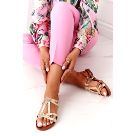 S.Barski Sandálias elegantes S. Barski 541-A1 Gold dourado 3