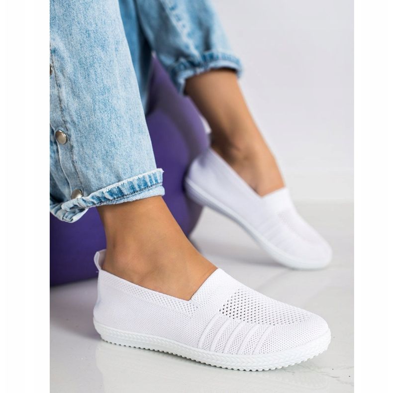 SHELOVET Slipons Openwork branco 2