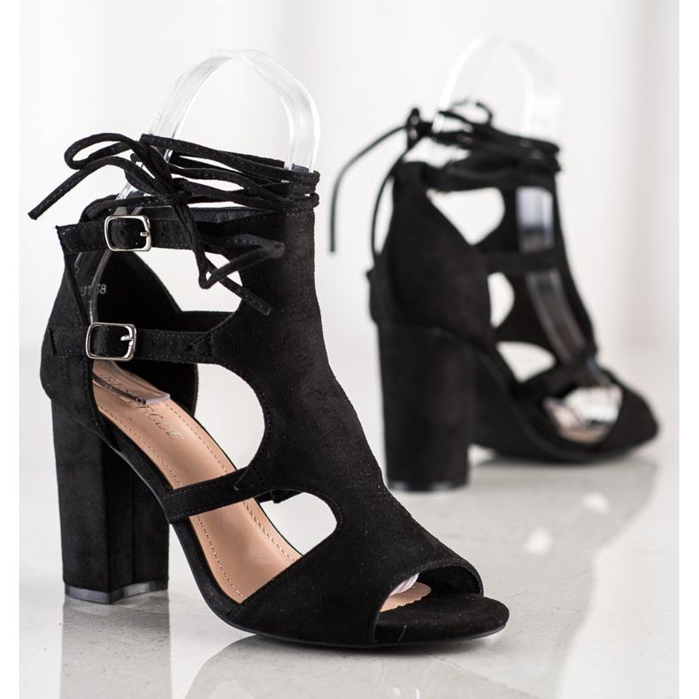 Bestelle Sandálias Construídas com Amarração preto 1