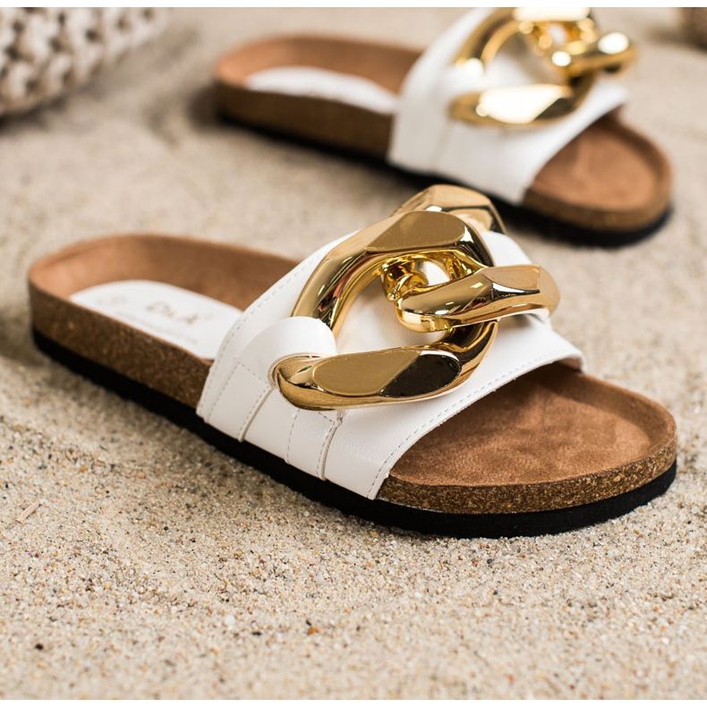 S. BARSKI Chinelos de moda brancos 1