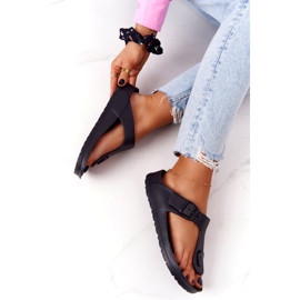 NEWS Chinelos femininos de borracha preta Alma preto 6