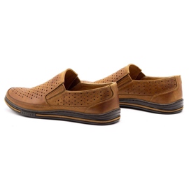 Polbut Sapatos perfurados masculinos camelo 2107P castanho 7