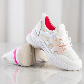 SHELOVET Tênis Branco Com Malha 1