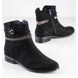 Botas com corrente decorativa VINCEZA preto 1