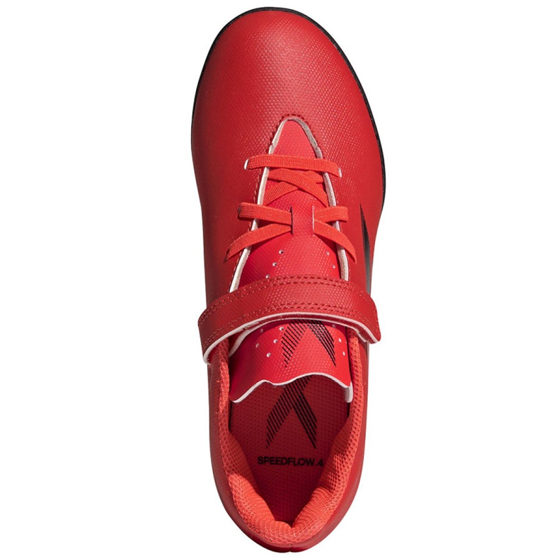 Chuteiras Adidas X Speedflow.4 H&L Tf Jr FY6874 multicolorido vermelho 2 Chuteiras Adidas X Speedflow.4 H&L Tf Jr FY6874 multicolorido vermelho 2