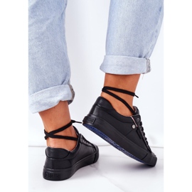 Tênis feminino de couro Big Star GG274061 preto 1