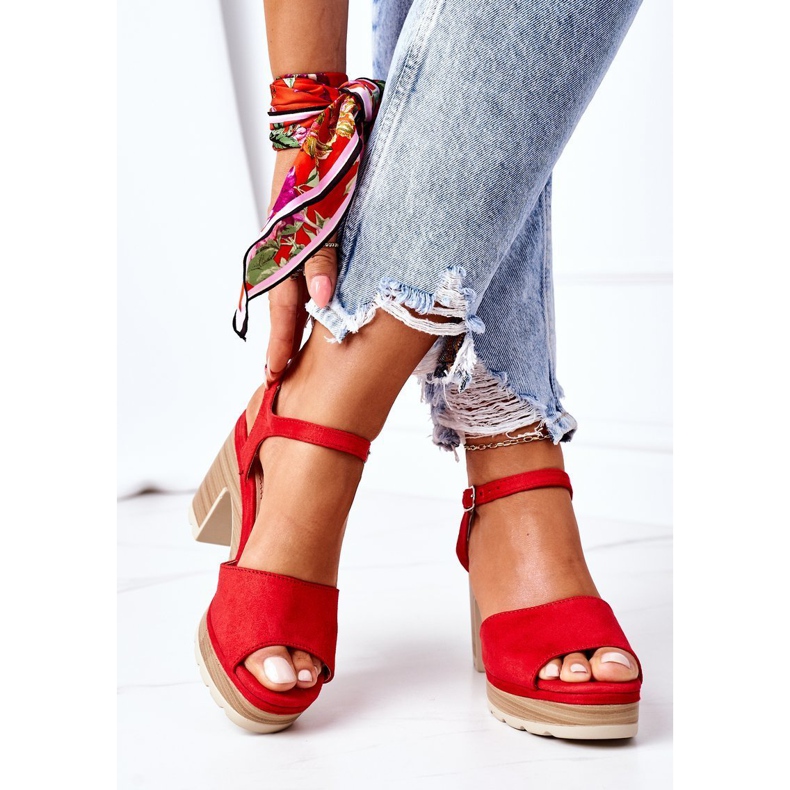 PW1 Sandálias Em Bar E Plataforma Red Maggie vermelho 1