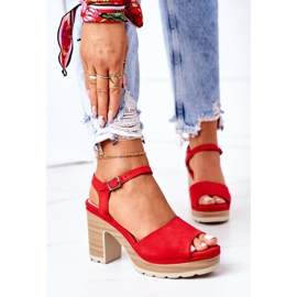 PW1 Sandálias Em Bar E Plataforma Red Maggie vermelho 2