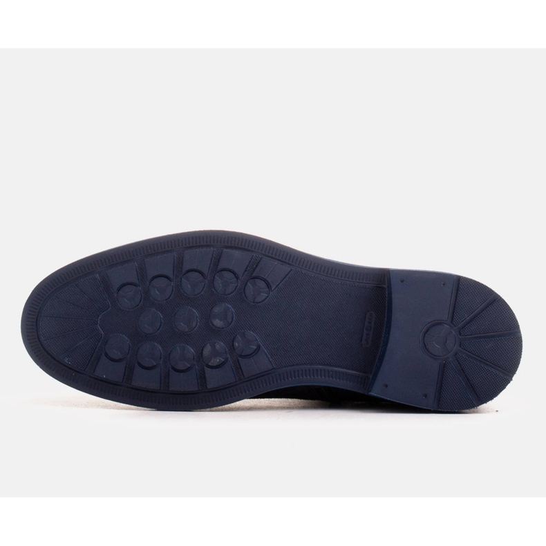 Marco Shoes Botas leves isoladas com fundo plano feito de couro natural azul marinho 1