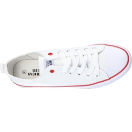 American Club Tênis masculino americano LH54 com amarrado branco 1