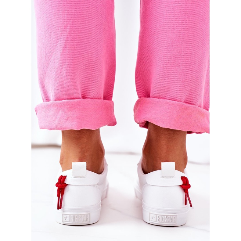 Tênis feminino de couro Big Star GG274160 branco 1