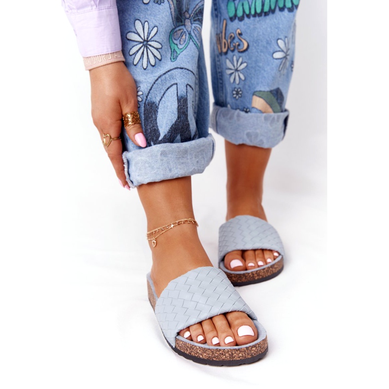 MSMG Chinelos de couro catalina azul com sola de cortiça 3 MSMG Chinelos de couro catalina azul com sola de cortiça 3