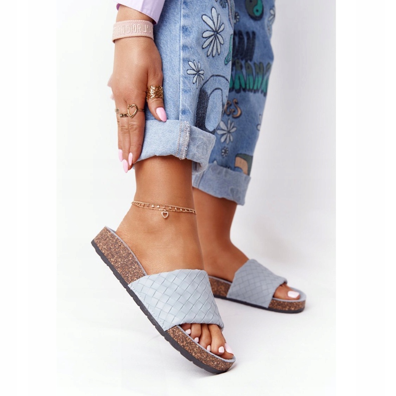 MSMG Chinelos de couro catalina azul com sola de cortiça 2 MSMG Chinelos de couro catalina azul com sola de cortiça 2