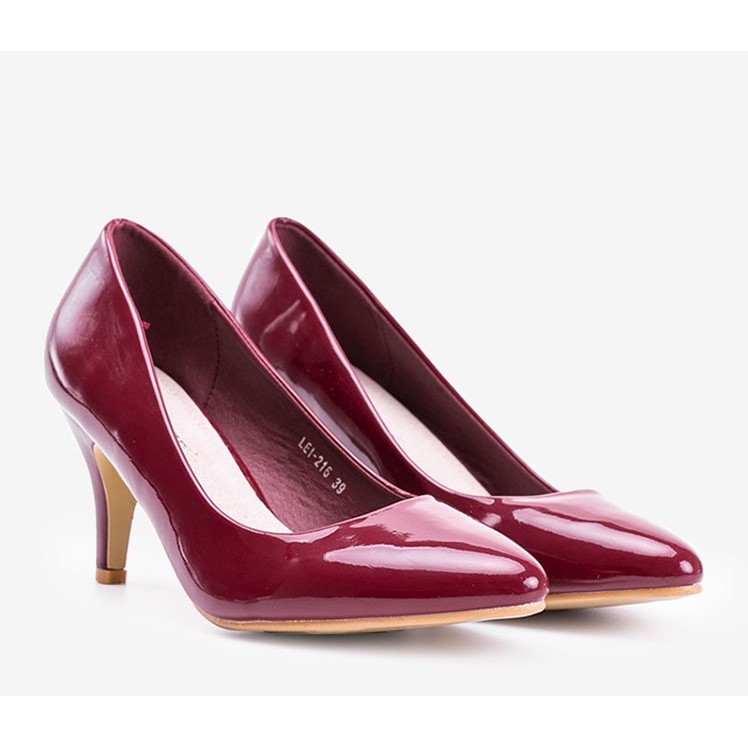 Sapatos Maroon em um salto agulha Faith vermelho 1