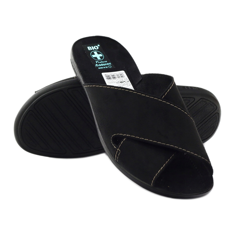 Chinelos masculinos Adanex 20310 pretos 3