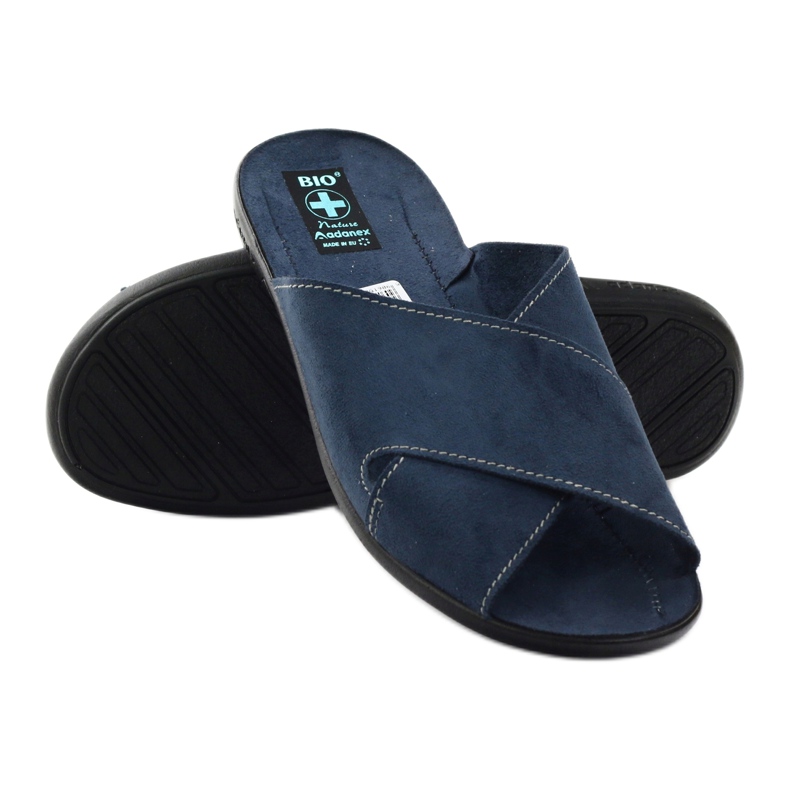 Slippers Adanex 20308 Slippers azuis da marinha azul 3