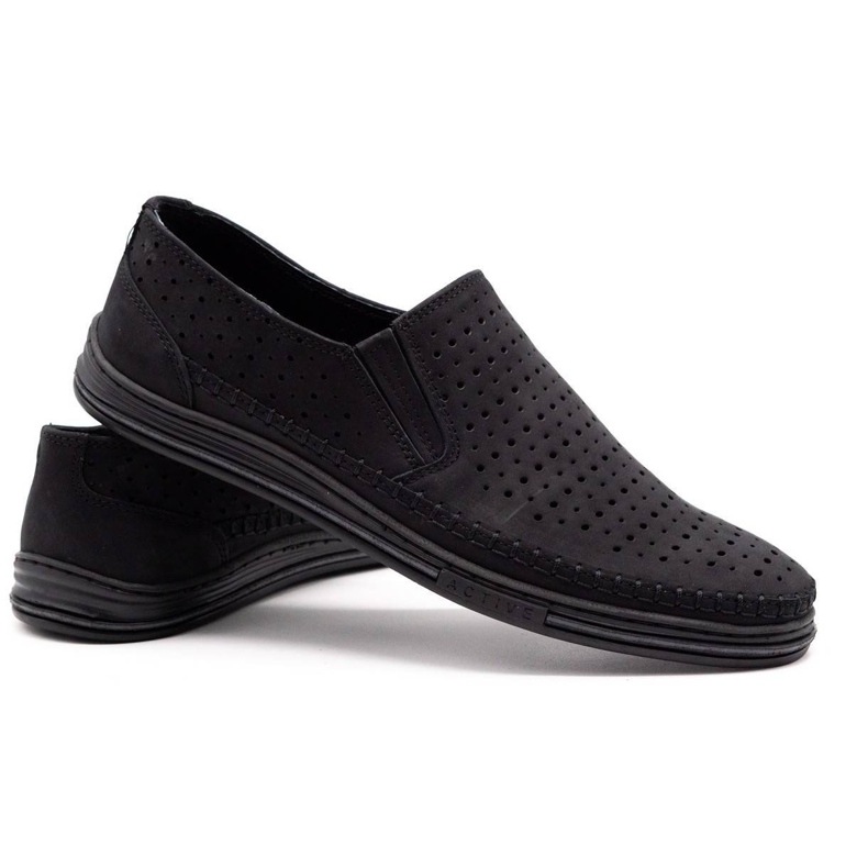 Polbut Sapatos perfurados masculinos 2107P pretos 4