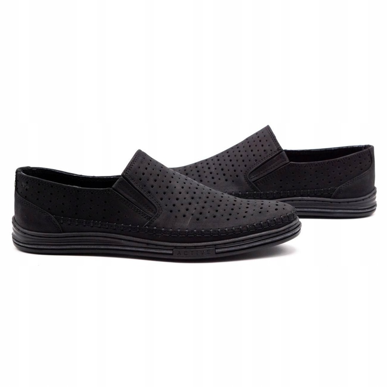 Polbut Sapatos perfurados masculinos 2107P pretos 5
