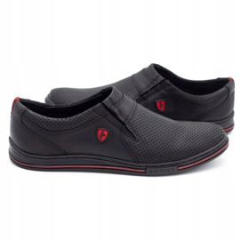 Polbut Sapatos masculinos de couro 362 preto com perfuração 4