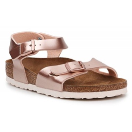 Sandálias Birkenstock Rio Kids Bf ELectric Metallic Copper 1012520 rosa 2