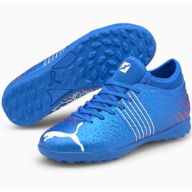 Chuteiras Puma Future Z 4.2 Tt Jr 106509 01 laranja, azul azul 1