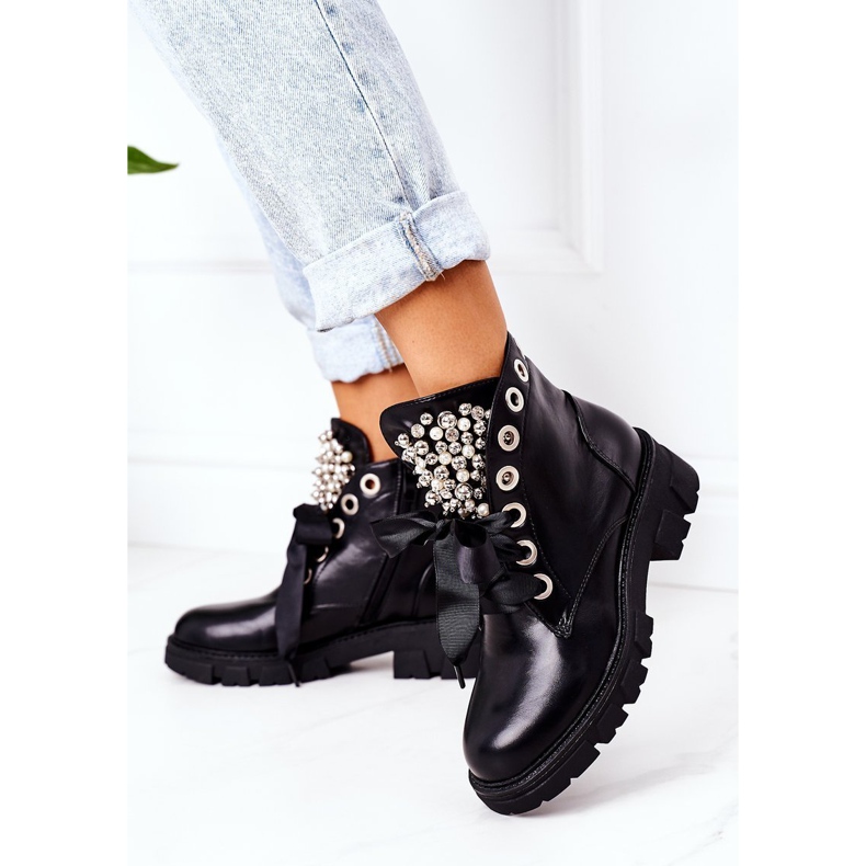 PS1 Trabalhadores Quentes Com Pérolas De Metal Preto Perla 2