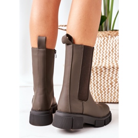 PS1 Botas quentes botas Jodhpur verde escuro devem ter castanho 2