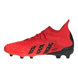 Chuteiras Adidas Predator Freak.1 Fg Jr FY6262 vermelho laranjas e tintos 1 Chuteiras Adidas Predator Freak.1 Fg Jr FY6262 vermelho laranjas e tintos 1