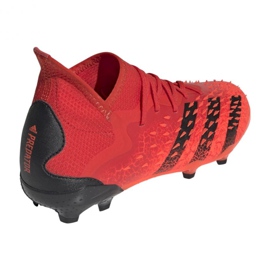 Chuteiras Adidas Predator Freak.1 Fg Jr FY6262 vermelho laranjas e vermelhos 2