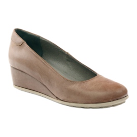 Bombas cunha Edeo 2354 bege 1