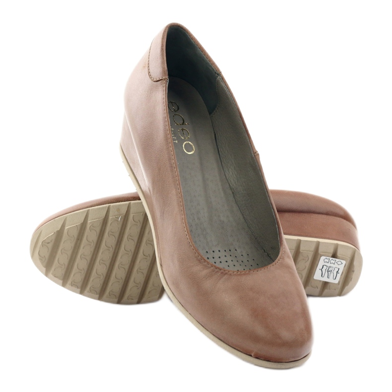 Bombas cunha Edeo 2354 bege 3