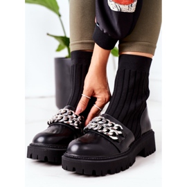 PS1 Botas de trabalho com corrente preta preto 1