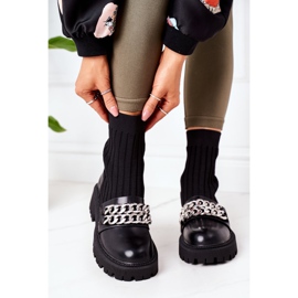 PS1 Botas de trabalho com corrente preta preto 2