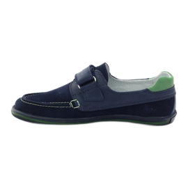 Sapatos masculinos de couro com velcro RenBut 4249, azul marinho 2