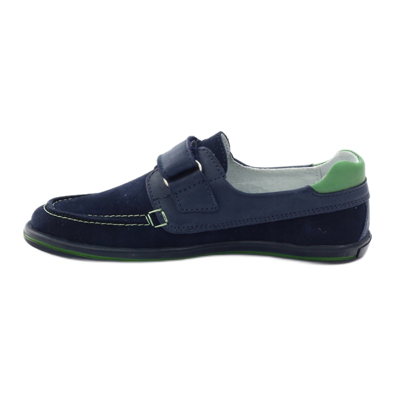 Sapatos masculinos de couro com velcro RenBut 4249, azul marinho 2