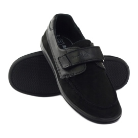Ren But Sapatos de couro para meninos para velcro ren, mas 4249 preto 3